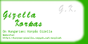 gizella korpas business card